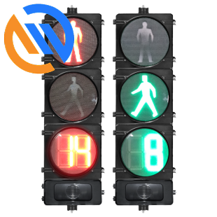 Đèn tín hiệu dành cho người đi bộ hiệu suất 300mm có bộ đếm thời gian đếm ngược và thiết bị dành cho người đi bộ bằng âm thanh