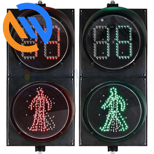 Đèn giao thông dành cho người đi bộ động 400mm có bộ đếm thời gian đếm ngược