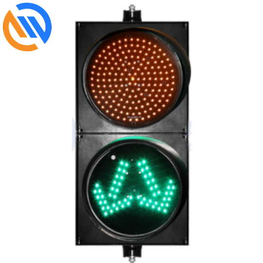 Đèn giao thông chỉ dẫn làn đường mũi tên xanh lục và nhấp nháy màu vàng 300mm
