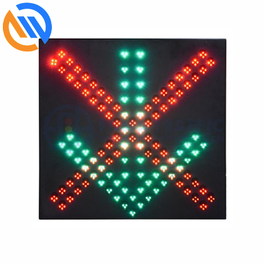 Đèn tín hiệu giao thông 600×600 mm Pixels Cluster X đỏ & mũi tên xanh